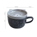 Arty Dine Japanese Ceramic Cartoon Cat Mugs