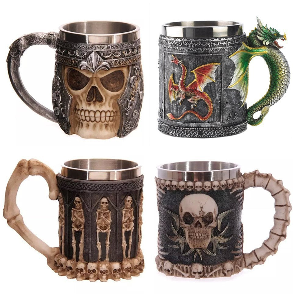 Arty Dine 400ML 3D Skull Mugs Coffee