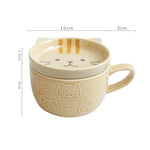 Arty Dine Japanese Ceramic Cartoon Cat Mugs