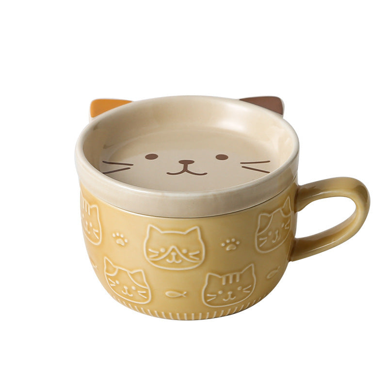 Arty Dine Japanese Ceramic Cartoon Cat Mugs